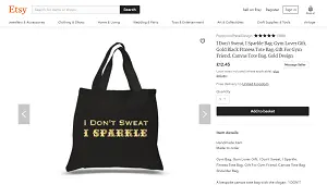 I Don't Sweat. I Sparkle Gym Bag