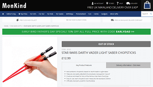 Star Wars Light Saber Chop Sticks