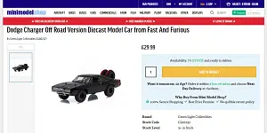 Dodge Charger Off Road Version Diecast Model Car from Fast And Furious by Green Light Collectibles