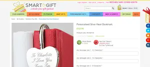 Personalised Silver Heart Bookmark