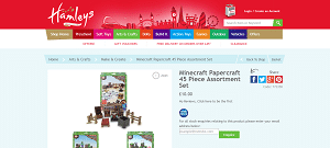 Minecraft Papercraft 45 Piece Assortment Set