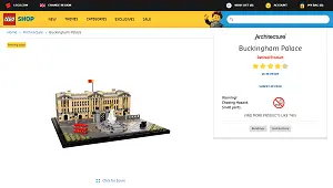 Buckingham Palace Model Kit By Lego