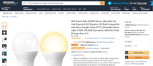 Dimmable LED Wifi Smart Bulb