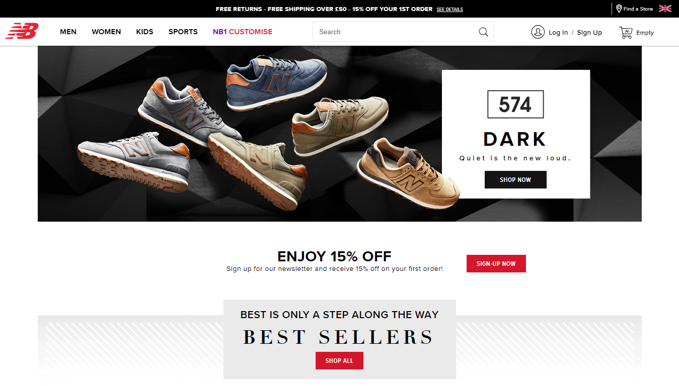 new balance 15 off first order