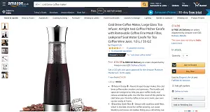 Cold Brew Coffee Maker